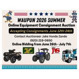 ACCEPTING CONSIGNMENTS for the Waupun Summer Equipment Online Consignment Auction