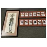 3 framed Southwest themed items: signed Judy