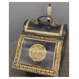 Antique Victorian Tole decorated coal hod