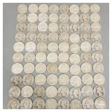 80 (2 rolls) U.S. Washington silver quarters