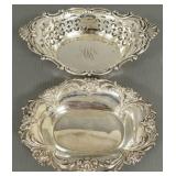 2 ornate sterling silver bowls: 7 3/4 toz total-