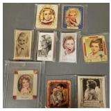 Gp vintage cigarette cards: movie stars, etc