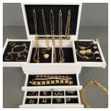 Gp gold-tone fashion jewelry: necklaces, rings,