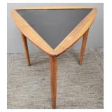Mid-century teak guitar pick style small table-