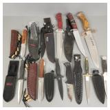 Gp Asst knives w/ sheaths: Smith & Wesson, etc-