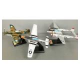 3 Danbury Mint fighter air plane models-