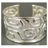 Sterling silver modern design cuff bracelet: NOS-
