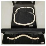 2 pcs sterling silver byzantine link jewelry: NOS,