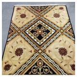Hand tied wool arts & crafts style area rug