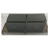 4 SKS black plastic jewelry boxes/ organizers- 3"H