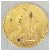 1899 Victoria British gold coin: 8.0g