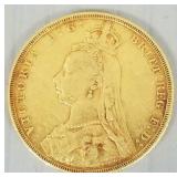 1890 Victoria British gold coin: 8.0g