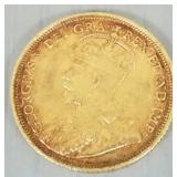 1913 Canada $5 gold coin: 8.4g