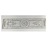 Antique beveled & leaded glass window 70"x 16 3/4"