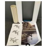 Lg Gp unframed wildlife prints: some signed David