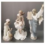 3 Lladro, etc figures: #5170 Moses, #7649 (as is-