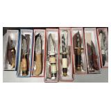 8 knives w/ sheaths: 11 1/2" longest