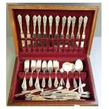 75 pcs sterling silver flatware: Gorham Rosepoint-
