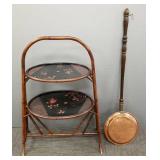 Bamboo style 2-tier stand 34"H 24"W &