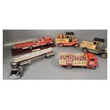 5 Franklin Mint die cast trucks- 17" largest (as