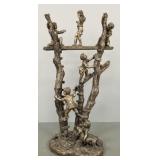 Cast resin sculpture- tree climbing- 24"H