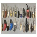 25 Asst folding knives: 7 1/2" largest