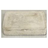 Antique sterling silver hinged box: 3 toz-