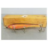 9" Heddon side hook minnow (repainted)