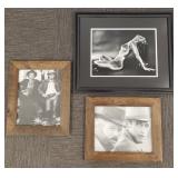 3 framed photo/ prints, etc incl signed Edward