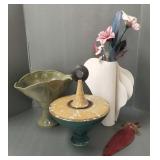4 pcs artisan pottery: Marsha Berentson Iowa