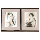 2 framed movie star photos: Joseph Cotton w/ COA