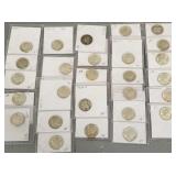 25 Asst U.S. Mercury dimes