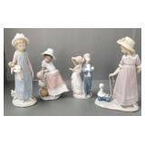 4 Lladro figures: #1606, #5044, #5555, #5045-