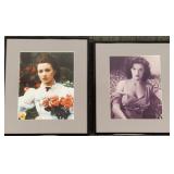 2 framed signed movie star photos w/ COA-