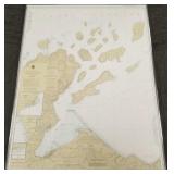 Map of Lake Superior Apostle Islands: framed
