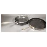 2 All Clad pans incl 1 with lid- 12" largest