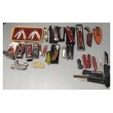 25 Asst folding knives (some as seen)