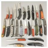 24 Asst folding knives: 8" longest