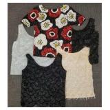 5 vintage ladies sequined, beaded tops: 5 vintage ladies sequined, beaded tops: