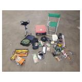 Gp camping related items: grill, chair, pots, etc Gp camping related items: grill, chair, pots, etc