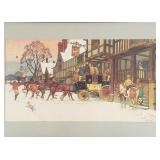 Vintage Harry Elliot coaching days litho- framed Vintage Harry Elliot coaching days litho- framed