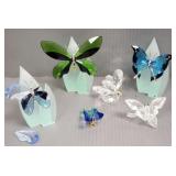 6 Swarovski crystal butterflies w/ boxes 6 Swarovski crystal butterflies w/ boxes