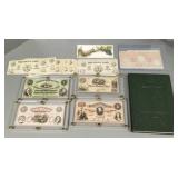 Gp antique currency, bank notes, etc & book Gp antique currency, bank notes, etc & book