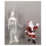 2 Swarovski figures: Santa Claus & Angel w/ boxes 2 Swarovski figures: Santa Claus & Angel w/ boxes