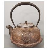 Antique Japanese iron Bunbuku teapot 10"H Antique Japanese iron Bunbuku teapot 10"H