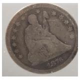 1876 CC quarter dollar 1876 CC quarter dollar