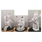 3 Swarovski figures: Harlequin 1999, 2000, 2001 3 Swarovski figures: Harlequin 1999, 2000, 2001