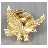 14k gold eagle lapel pin/ tie tac: 1.0g, 1/2"L 14k gold eagle lapel pin/ tie tac: 1.0g, 1/2"L