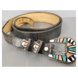 Vintage Southwest silver belt buckle w/ Vintage Southwest silver belt buckle w/