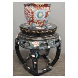 Asian Coromandel plantstand w/ planter: Asian Coromandel plantstand w/ planter: